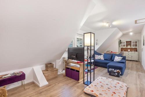 En eller flere senge i et værelse på Ferienwohnung zum Heubalken