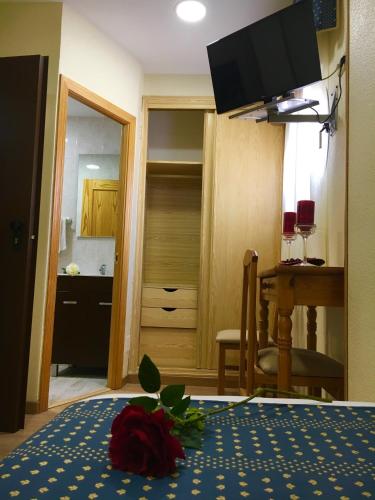 Hotel Cuatro Cañosにあるテレビまたはエンターテインメントセンター