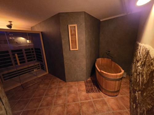 Koupelna v ubytování Apartments Domačija Mlaker