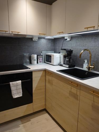 Kuchyň nebo kuchyňský kout v ubytování Holidayhome TahkonTintinlenkki