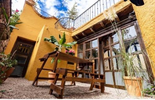 Bygningen som feriehuset ligger i