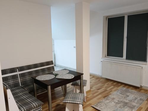 Posezení v ubytování Gara mare living-dormitor