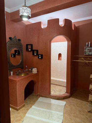 Et badeværelse på Agadir-Taghazout Magnifique Villa Dar Lina 4 etoiles