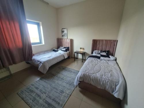 One bedroom with tow bed