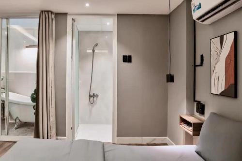 Ένα μπάνιο στο Villa Đường Mây