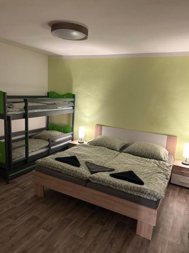 Postel nebo postele na pokoji v ubytování Apartmány u vleku