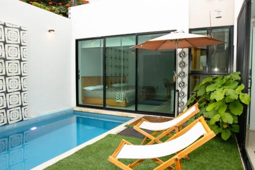 Hồ bơi trong/gần Residencia en Oaxaca Mosso