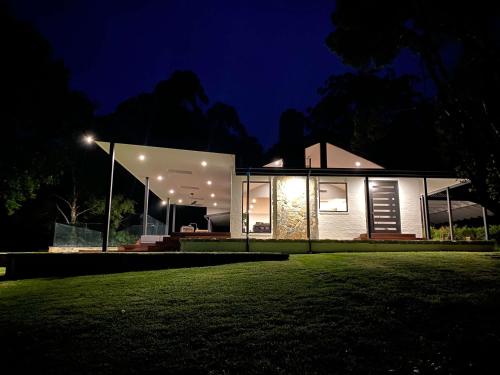 Bygningen som feriehuset ligger i