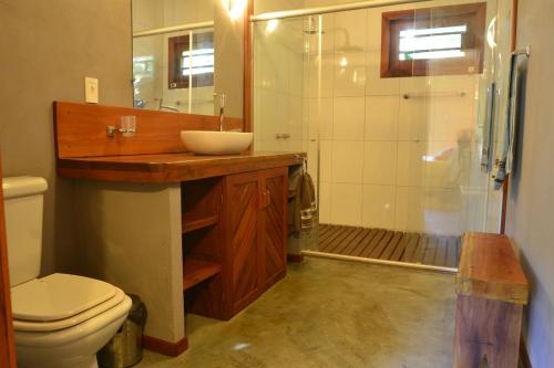 Vonios kambarys apgyvendinimo įstaigoje Pousada Rio Verde Ltda