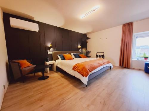 Postel nebo postele na pokoji v ubytování Stylish house with sauna