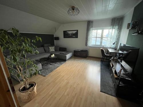 TV a/nebo společenská místnost v ubytování Wohnung in Steimel