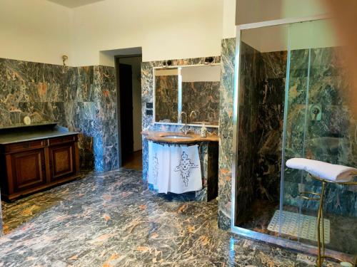 Koupelna v ubytování Villa Trigatti