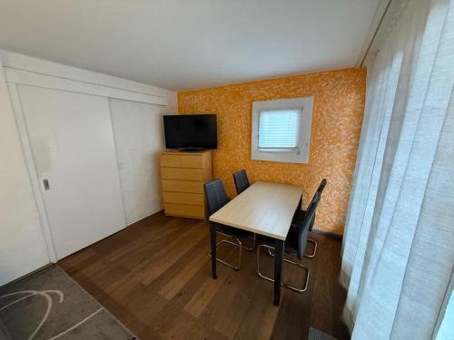 Et tv og/eller underholdning på Champfer Garden Apartment