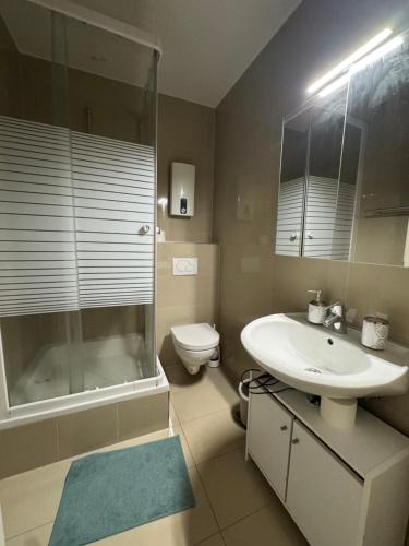 Koupelna v ubytování Schöne 2 Zi Whg MG Altstadt