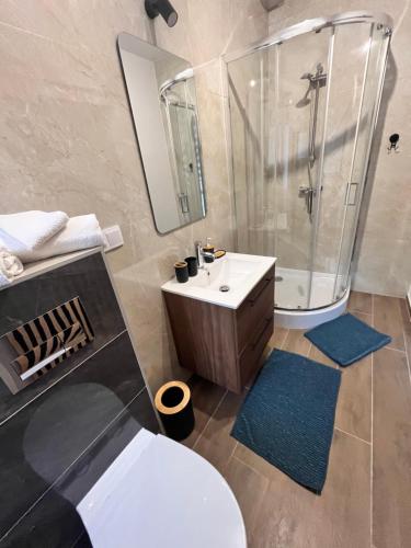 Koupelna v ubytování Agroturystyka u Zosi