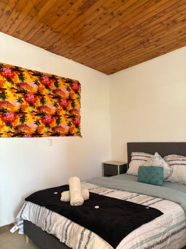 Llit o llits en una habitació de Cabañas Mountain View