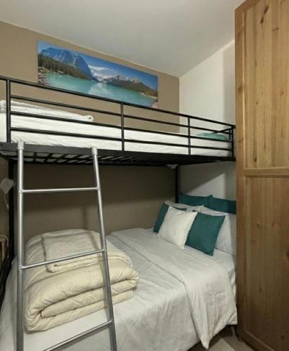 a bedroom with a bunk bed with a ladder at Rifugio delle Emozioni in Grange Sises