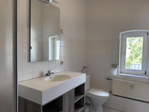 Et badeværelse på Ferienwohnung Askanier, Ballenstedt