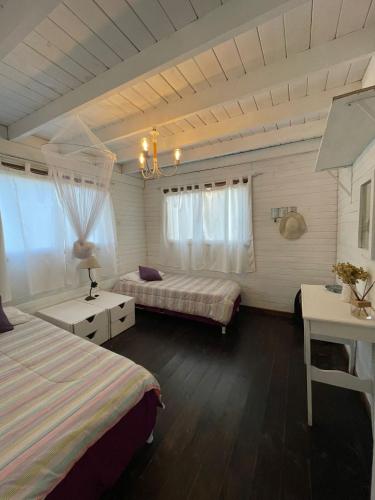 Postel nebo postele na pokoji v ubytování Cabaña en Punta Rubia beach, Rocha