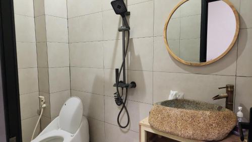 Et badeværelse på Mộc House