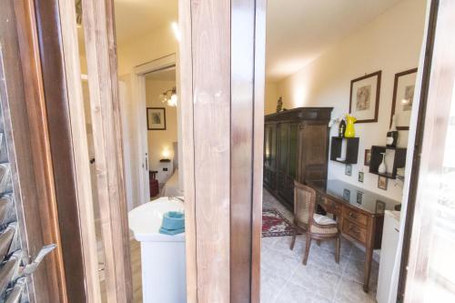 a bathroom with a sink and a toilet at B&B Luxury in Lecce