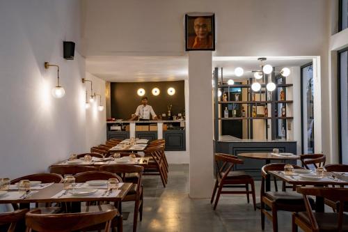 Restaurace v ubytování Pema Thang Guest House Mcleodganj