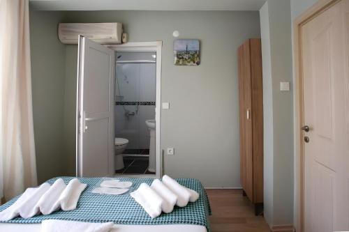 Koupelna v ubytování Sofia Corner Hotel