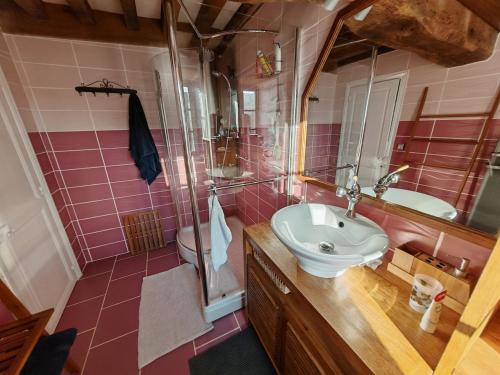 Koupelna v ubytování Gîte Anmany