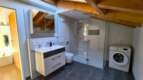 Koupelna v ubytování Apartment Hohenwerfen