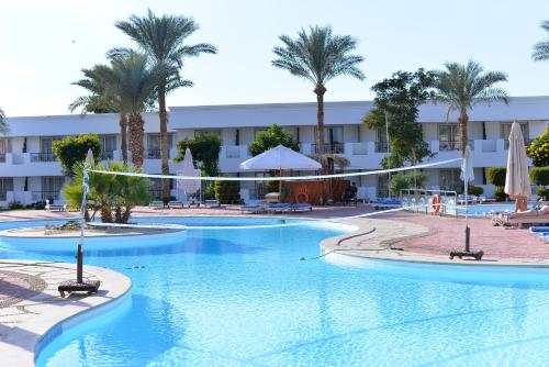 ein Swimmingpool in einem Resort mit Palmen in der Unterkunft Viva Suites Sharm El Sheikh in Sharm El Sheikh