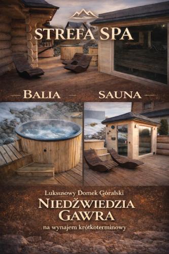 Domek Góralski PREMIUM Niedźwiedzia Gawra & Sauna, Balia by RentiloPL