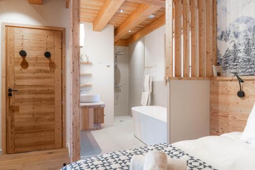 Et badeværelse på Chalet les 3 Montagnards - 200m des pistes