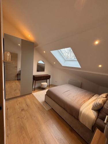 Posezení v ubytování Aix-les-Bains T3 haut standing écrin de calme avec jacuzzi en supplément