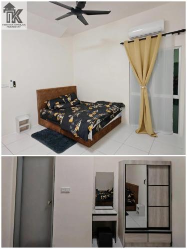 En eller flere senge i et værelse på Teratak khailaa homestay puncak alam