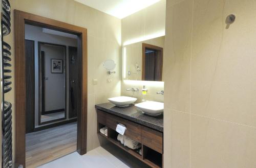 Kuchyň nebo kuchyňský kout v ubytování Hotel Kramer