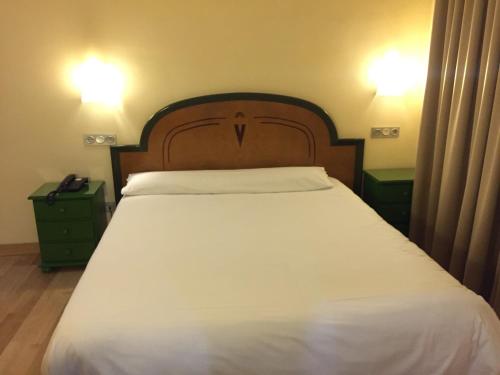 Ένα ή περισσότερα κρεβάτια σε δωμάτιο στο Hotel Madrid Río