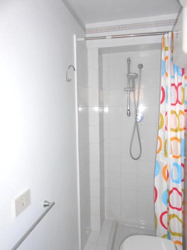 a bathroom with a shower and a toilet at Casa Signorile in Trapani