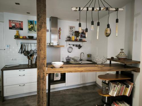 Nhà bếp/bếp nhỏ tại Cocon pyrénéen