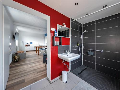 Et badeværelse på FeWo beim Schlafhaus