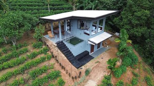 Een tuin van Rainforest cabin