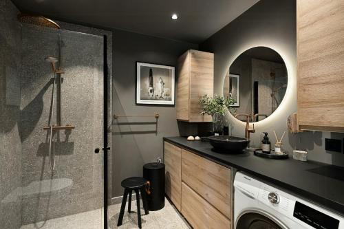 Køkken eller tekøkken på Cabin Overlooking Ryfylke Fjord