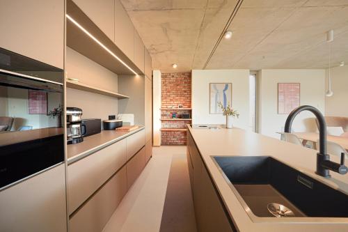 Køkken eller tekøkken på Ferienhaus Weitsicht