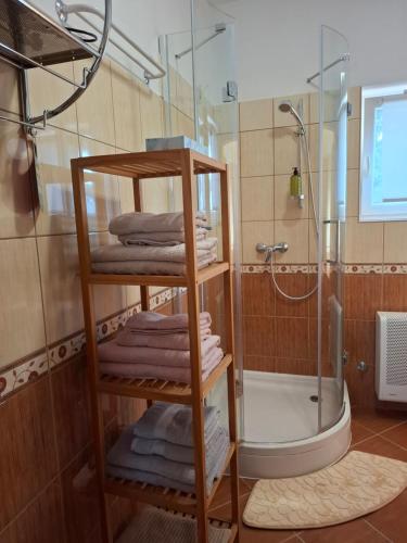 Koupelna v ubytování Sunny Garden Pihenőház