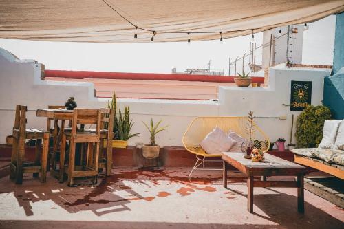 Balcon ou terrasse dans l'établissement Sukha Hostel San Luis