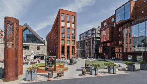 a street in a city with some buildings at Studio Deluxe in Tallinn