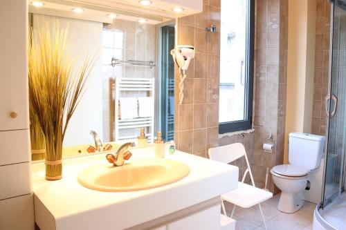 Koupelna v ubytování La loge des Hermones