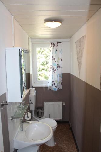 Ferienwohnung Sonnenhügel tesisinde bir banyo