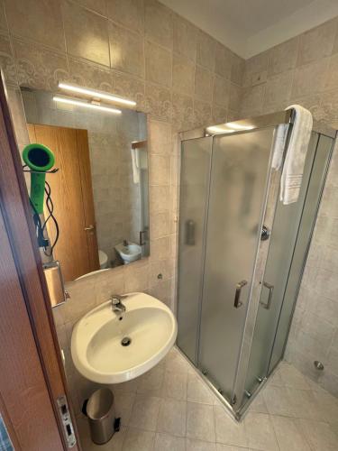 Koupelna v ubytování Albergaria