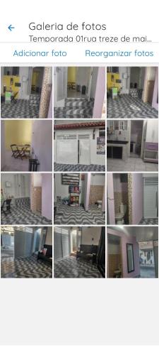 een collage van verschillende foto's van een kamer bij Espaço em Pero hospedagem in Cabo Frio