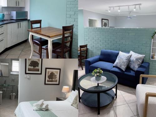 Een zitgedeelte bij Aflica Apartments